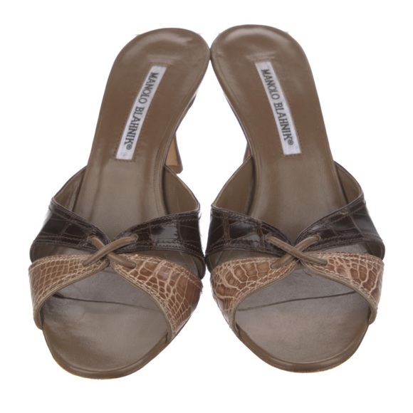 Manolo Blahnik leather sandals/slides, size 37 - Picture 3 of 5